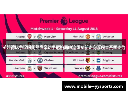 英超德比争议瞬间复盘牵动争冠格局暗流重塑新走向浮现本赛季走势